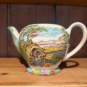 Vintage‎ Sadler England The Old Mill Teapot Base Pastoral Landscape No Lid